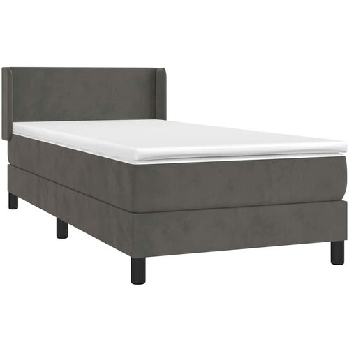 Box spring krevet s madracem tamnosivi 100x200 cm bar&amp;scaron;unasti Slike