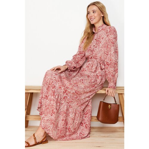 Trendyol Cinnamon Floral Viscose Woven Dress Cijene