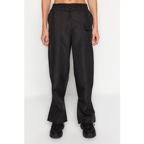 Trendyol Snap Detailed Parachute Sports Trousers in Black Slike