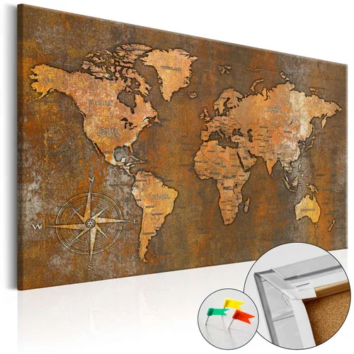  Slika na plutenoj podlozi - Rusty World [Cork Map] 60x40