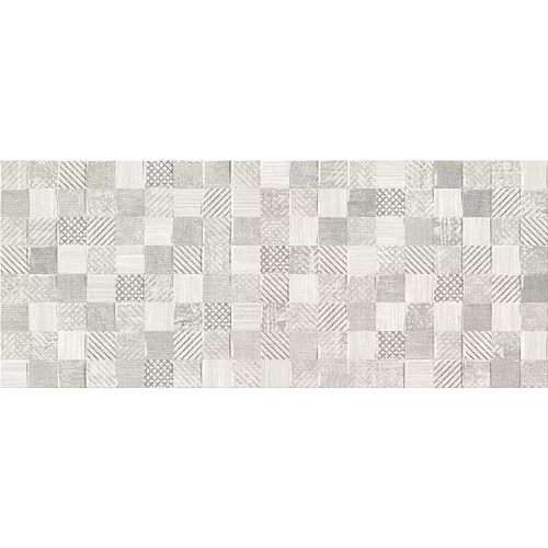 GORENJE KERAMIKA Stenska ploščica Linen (25 x 60 cm, siva, dekor mozaik, mat)