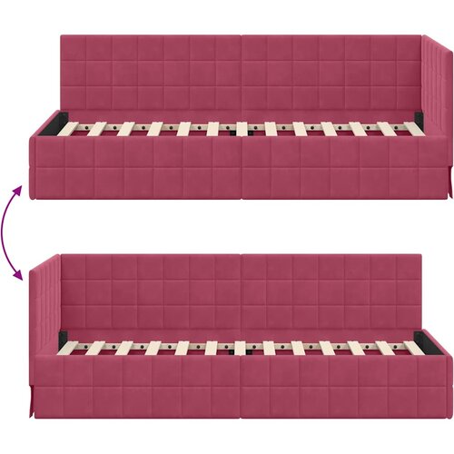  Kutni okvir kreveta Vinska crvena 80 cm x 200 cm Bar&amp;scaron;un Slike