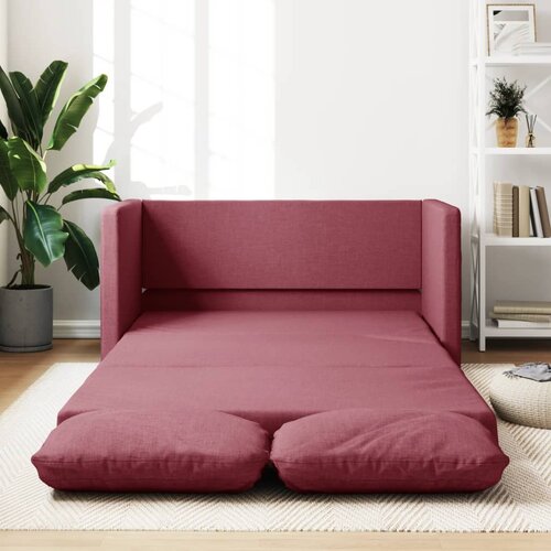 vidaXL Talni raztegljiv kavč 2 v 1 vinsko rdeča 112x174x55 cm blago Cene