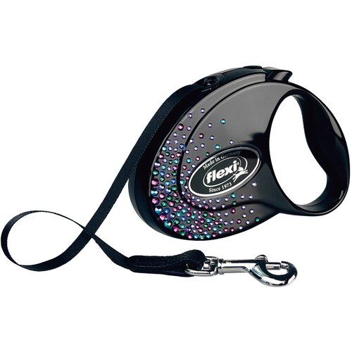 Flexi Glam Splash Mystic S traka 3 m crna Cene
