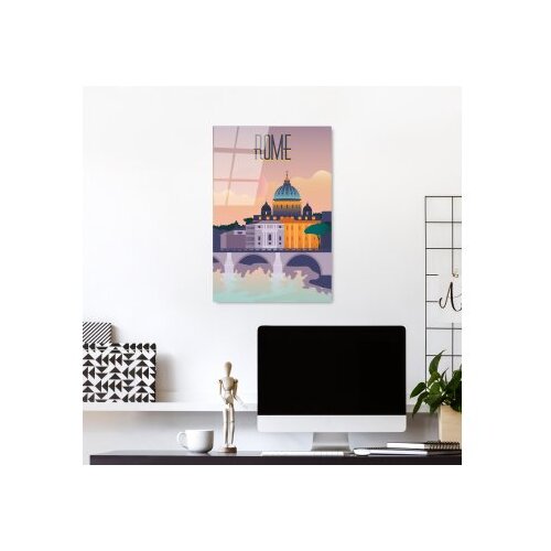 WALLXPERT dekorativna slika od kaljenog stakla, rim (UV1026) 30 x 45 cm Slike