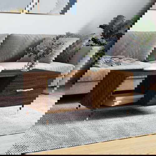 VidaXL Stolić za kavu Smeđa hrasta 90x50x40 cm konstruirano drvo Slike