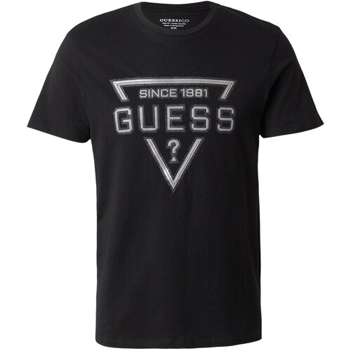 Guess Majica srebrno siva / crna Slike