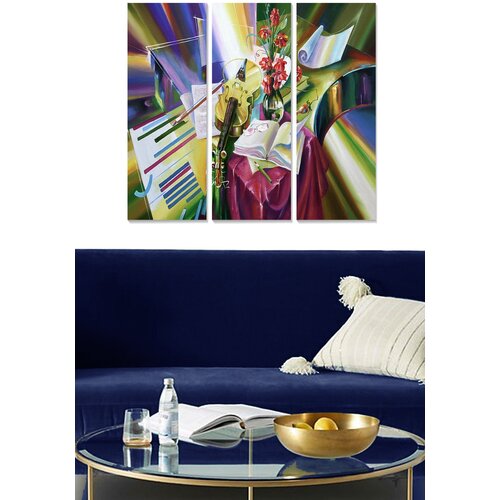 Wallity MDF1105735442 multicolor decorative mdf painting (3 pieces) Slike