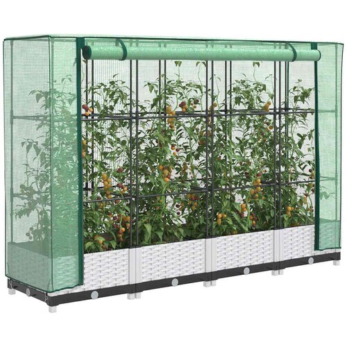  Povi&amp;scaron;ena gredica s pokrovom za staklenik 160 x 40 x 123 cm Slike