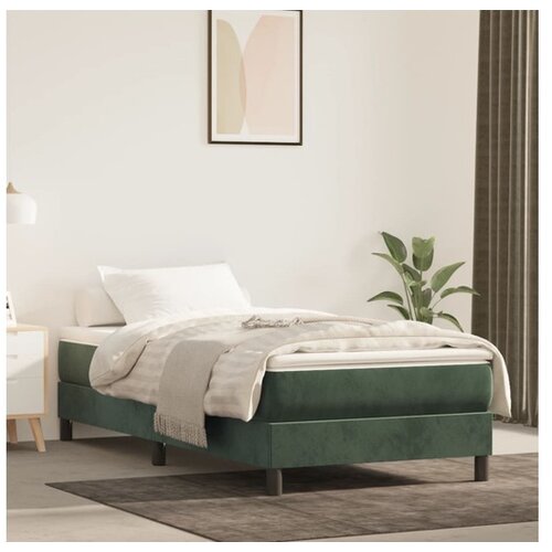 vidaXL Madrac s oprugama tamnozeleni 80x220x20 cm baršunasti Cijene
