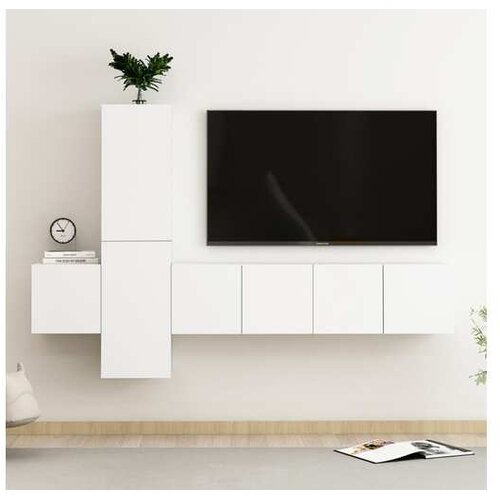  5-dijelni set TV ormarića bijeli od iverice Cijene