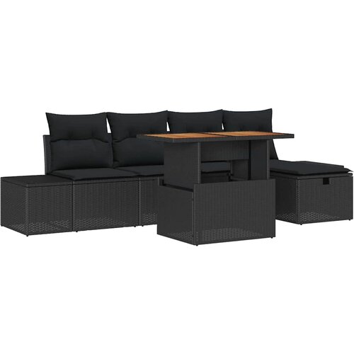  Sjedeća garnitura za vrt 6 kom. poliratan 294 x 117 x 85 cm Slike