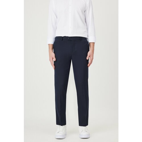 ALTINYILDIZ CLASSICS Men's Navy Blue Regular Fit Regular Fit Side Pocket Flexible Trousers Cene