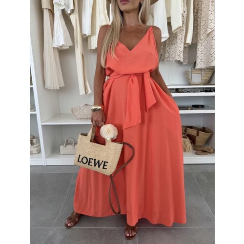 Beloved Ivoria maxi obleka iz viskoze coral Slike