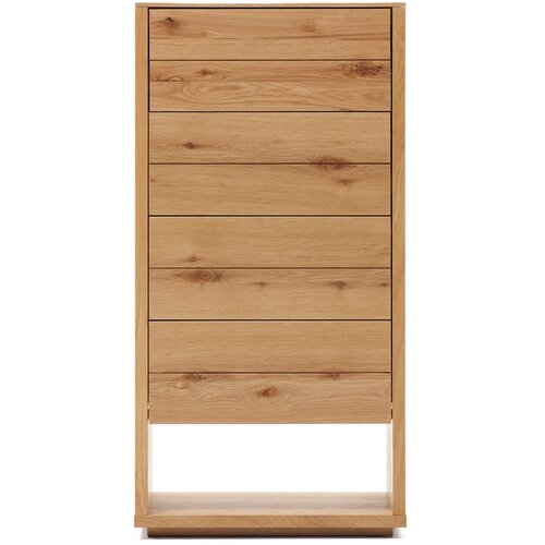 Kave Home Visoka komoda u dekoru hrasta u prirodnoj boji 60x120 cm Alguema &amp;ndash; Slike