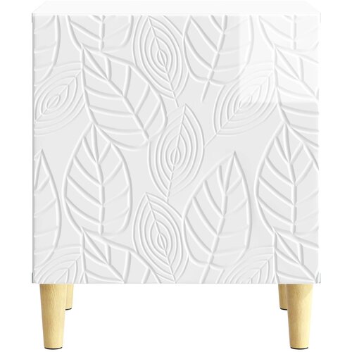  Noćni ormarić Bijela visokog sjaja 43 x 34,5 x 50 cm Slike