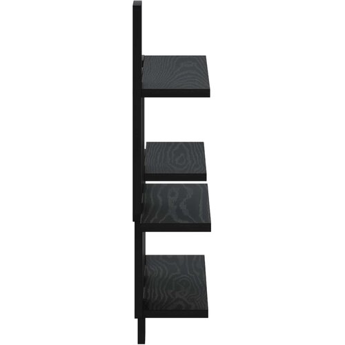  Polica na zidu Crni hrast 85 x 13,5 x 73,5 cm Konstruirano drvo Slike