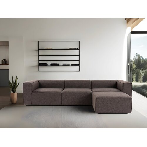 Atelier Del Sofa Ugaona garnitura Fora, 296x66x185 cm, Tamnobraon Cene