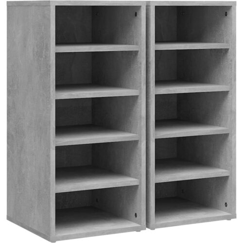 VidaXL omarica za čevlje 2 kosa betonsko siva 31,5x35x70 cm iverna pl., (20709884) Slike