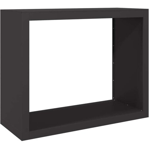 VidaXL Stalak za drva za ogrjev crni 100x40x80 cm čelični Slike