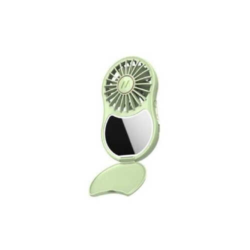 Muitomas Zeleni-Prenosivi ventilator sa ogledalom i LED svetlom Slike