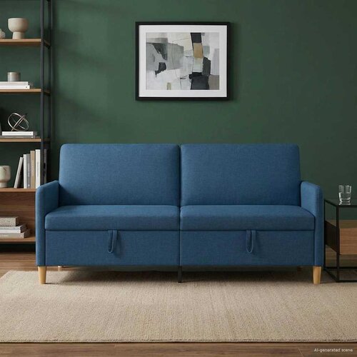 SOFA s pohranom Plava 192 x 78 x 87 cm Poliester Cijene