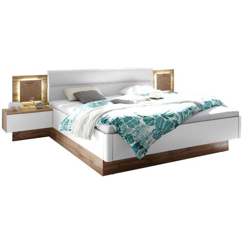 Hom`in POSTELJNA GARNITURA 180 cm x 200 cm , tekstil, leseni material divji hrast Cene