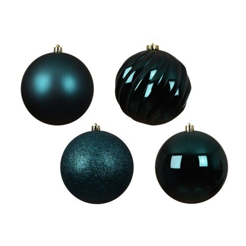 DEKOR DOM dekoracija - hanging bauble set mix 4pcs 14cm 023194 - emerald - kmg ( 045610 ) Cene