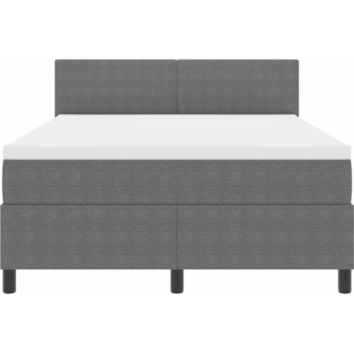  LED Box Spring Krevet Svijetlo siva i bijela. 160 x 200 cm Slike