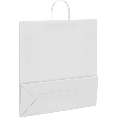  Papirnate vrećice 250 kom s ručkama bijele 45x17x48 cm Slike