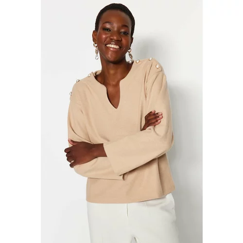 Trendyol Blouse - Beige - Relaxed fit