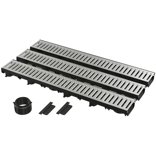 Alca garazni tu&amp;scaron; kanalica set 3x 137x60x1000 sa metalnom resetkom set Slike