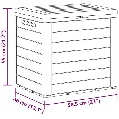  Vrtna kutija za pohranu smeđa 58,5 x 46 x 55 cm polipropilen Slike
