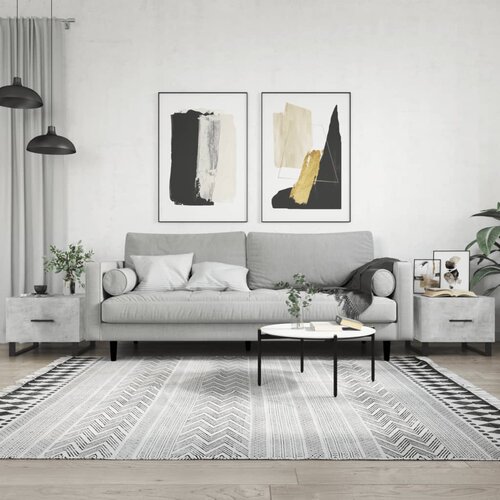 VidaXL Klubske mizice 2 kosa betonsko sive 50x50x40 cm konstruiran les Slike