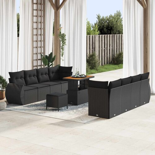  Sjedeća garnitura za vrt 11 kom. poliratan 90 x 55 x 71 cm Slike