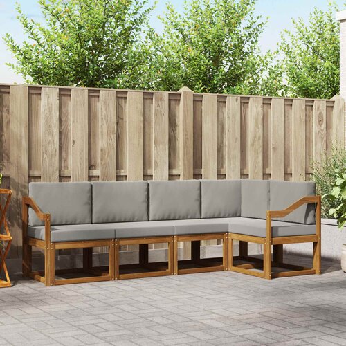  Set vanjskih sofa 5 kom. Prirodna i svijetlo siva Smeđa 245 x 126,5 x 73 cm Cene