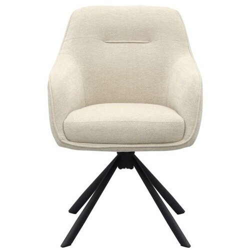 Unique Furniture Kremno bel oblazinjen jedilni stol z nasloni za roke Avola &amp;ndash; Slike