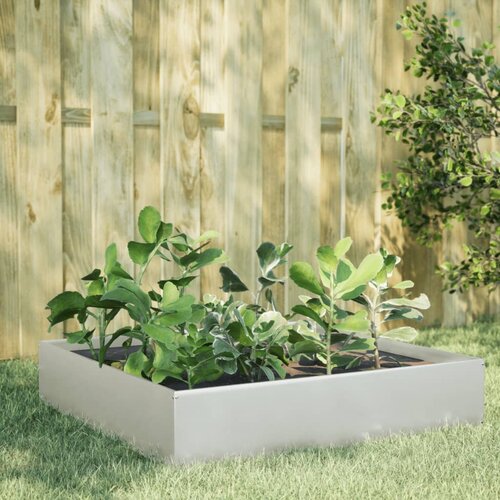 vidaXL Povišena vrtna gredica 100x100x33,5 cm nehrđajući čelik Cijene