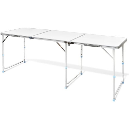 VidaXL Zložljiva aluminijasta miza za kamp. z nastavljivo vi&amp;scaron;ino 180 x 60 cm, (20817050) Slike