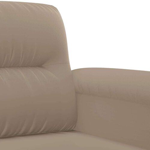  3-dijelni set sofa s jastucima smeđesivi od mikrovlakana Slike