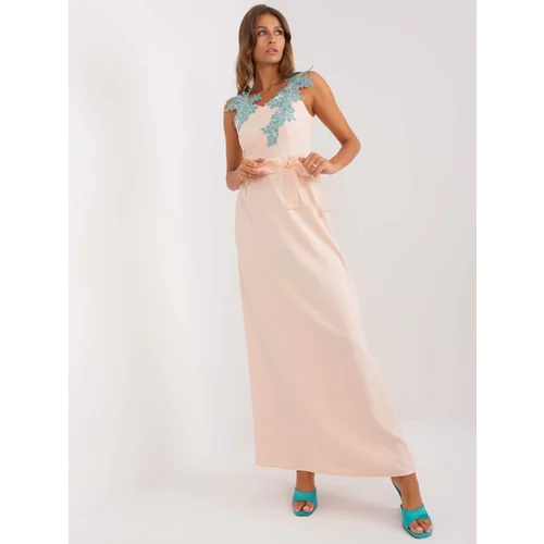 Fashion Hunters Peach evening dress with hangers