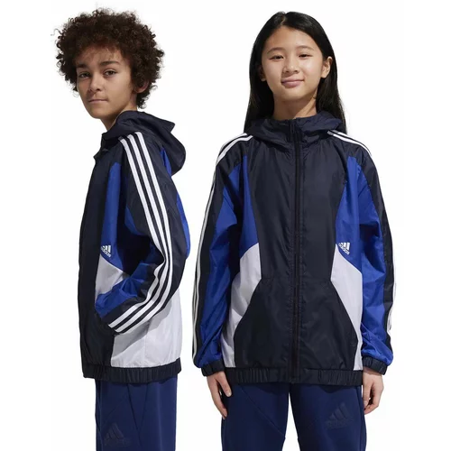 Adidas Otroška jakna U 3S CB WB mornarsko modra barva