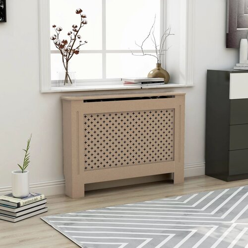 vidaXL Pokrov za radiator 112x19x81,5 cm MDF, (20769830) Cene