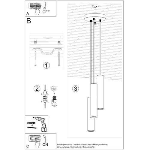 Sollux Lighting Sollux SL.1492 - Luster na sajli LAGOS 3xGU10/10W/230V crvena Slike