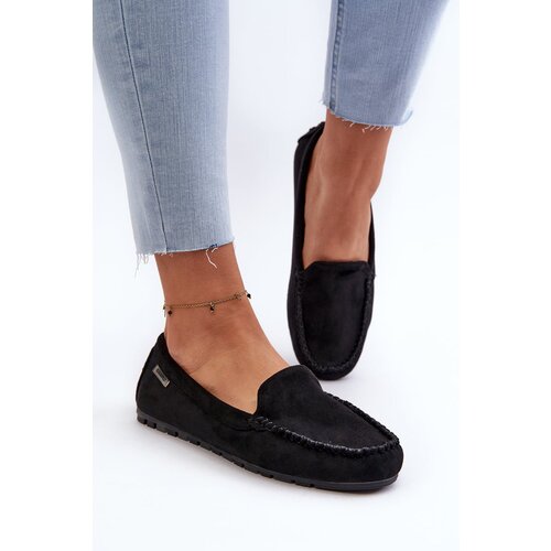 Kesi Women&amp;#039;s loafers made of Eco Suede Black Amrutia Slike
