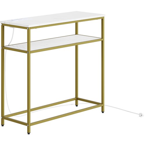 SoBuy Konsolna mizica Zlata Bela 80x30x75cm FSB106-E-G, (5000267226) Cene