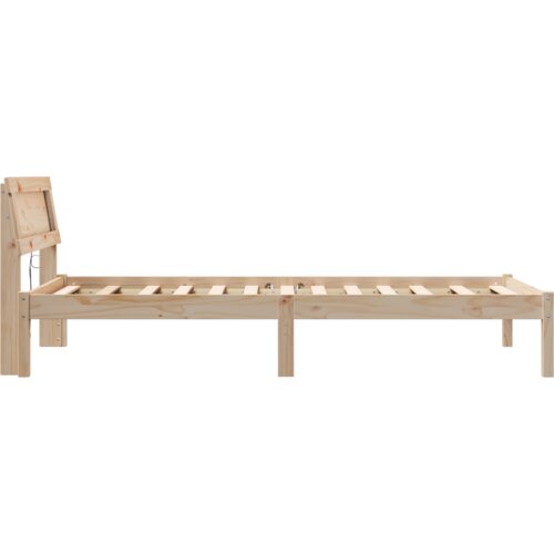  Okvir kreveta s uzglavljem i LED - 90 x 200 cm - od punog borovog drva Slike