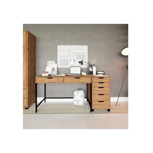 Hanah home atlas 1600-59 atlantic pine study desk Cene