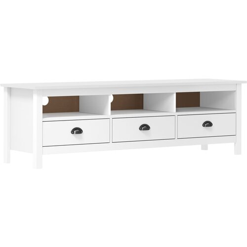 vidaXL tv ormarić hill range bijeli 158 x 40 x 47 cm masivna borovina Cijene