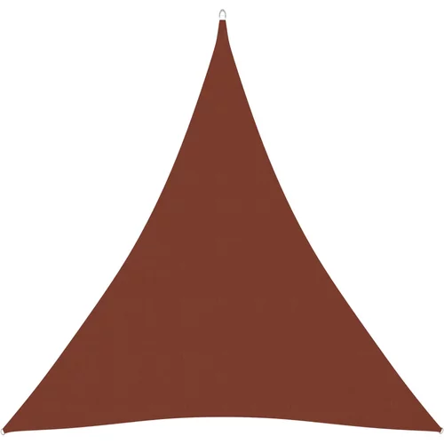 vidaXL Senčno jadro oksford blago trikotno 4,5x4,5x4,5 m terakota, (20610823)